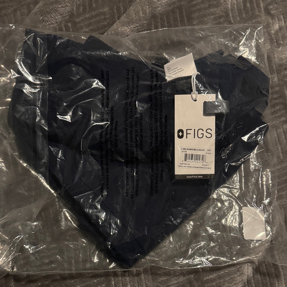 Figs Navy Blue Wide Leg Isabel Scrub Pants